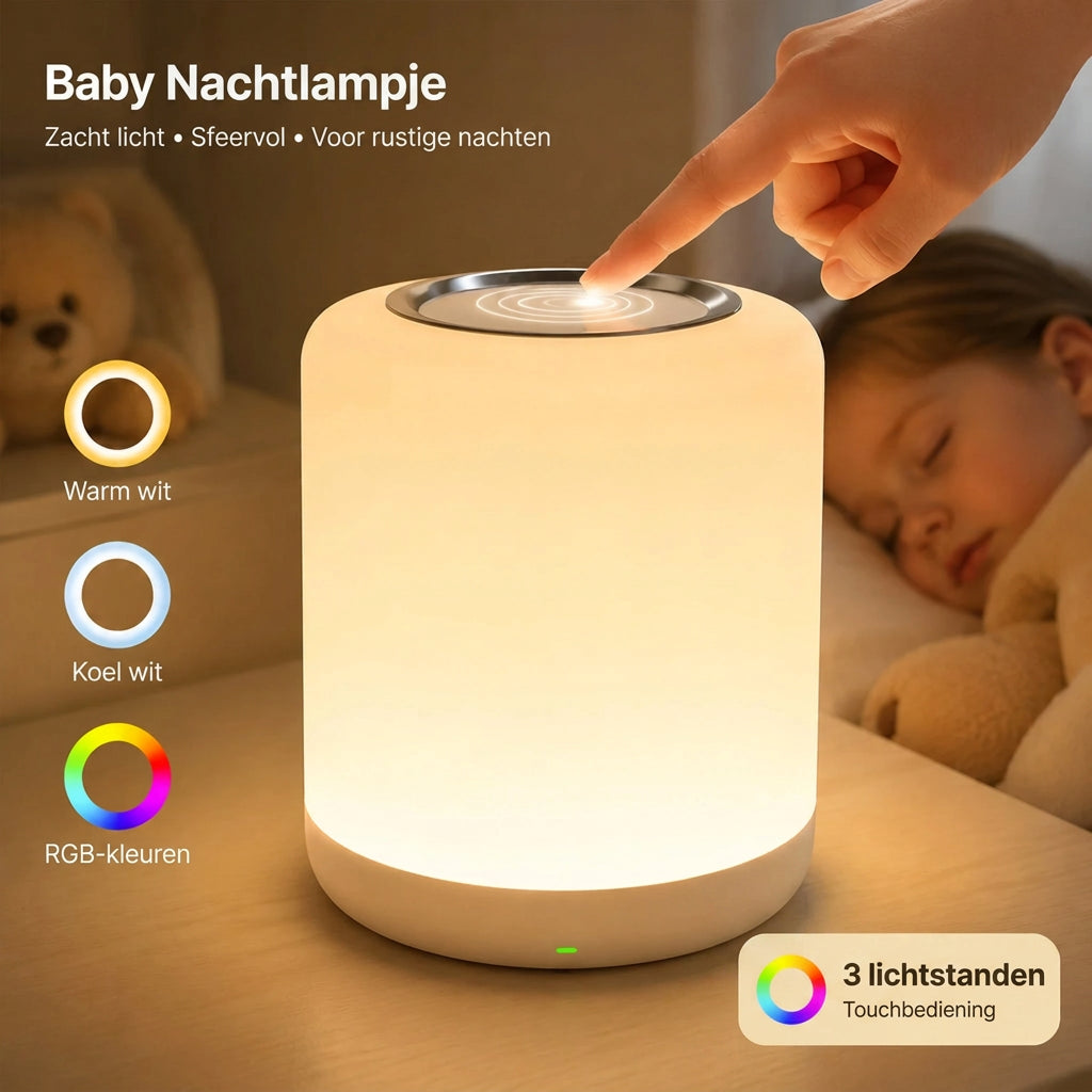 Oplaadbare LED-nachtlamp met Aanraakbediening
