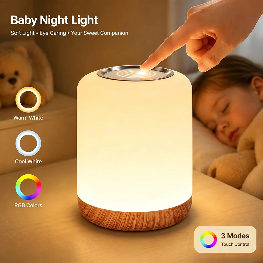 Oplaadbare LED-nachtlamp met Aanraakbediening