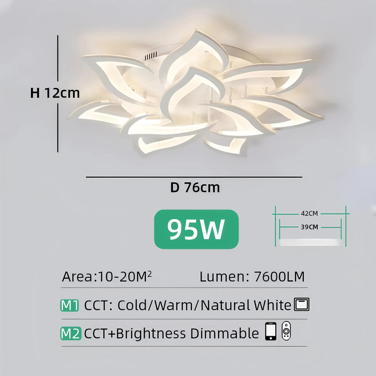 Plafondlamp – Bloemdesign