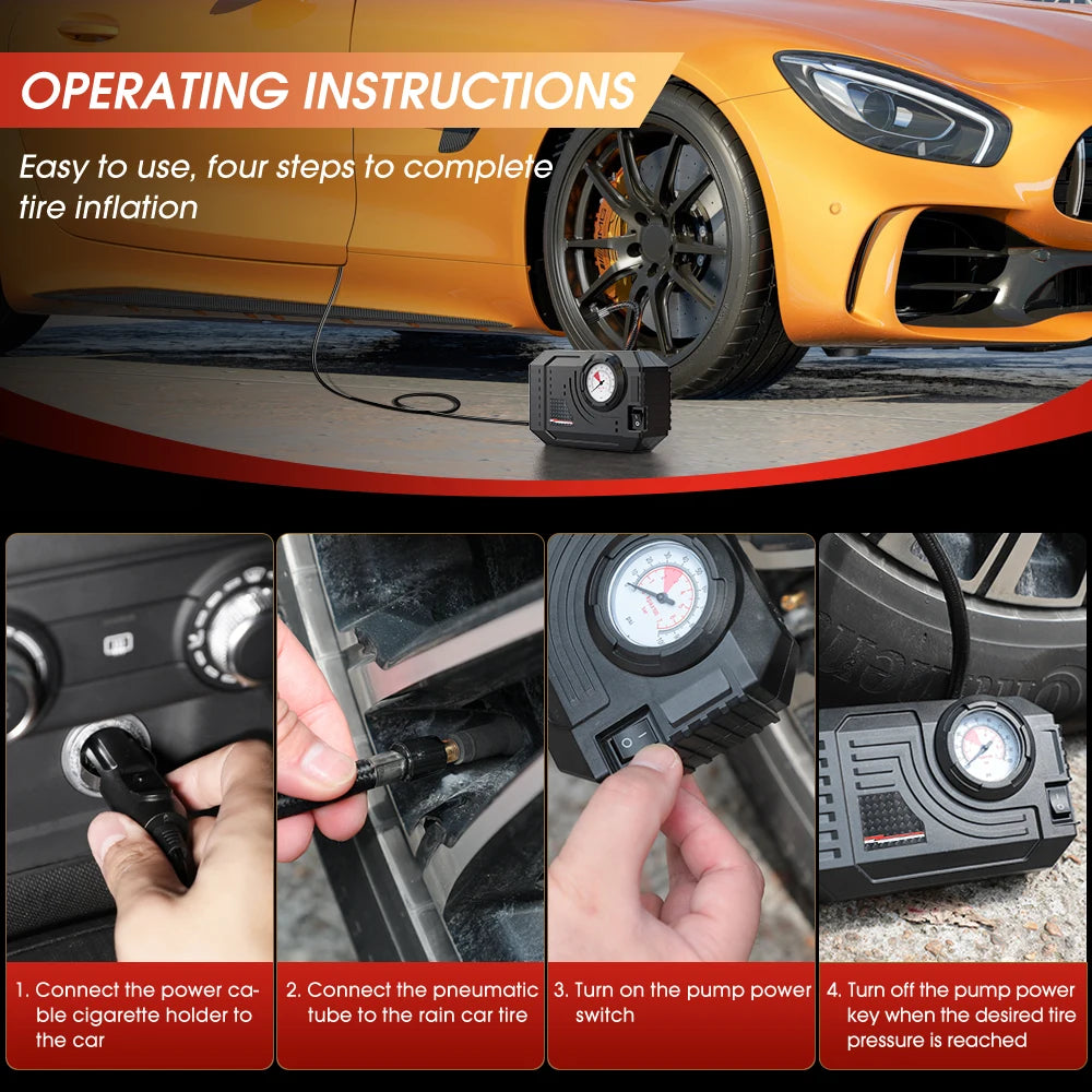 CARSUN Mini Elektrische Bandenpomp