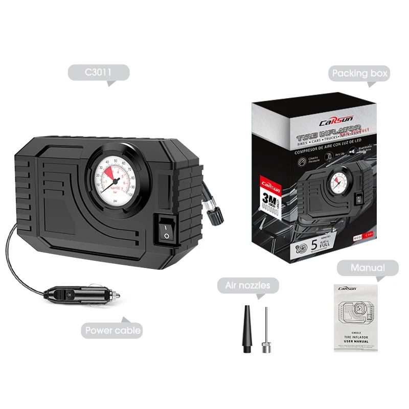 CARSUN Mini Elektrische Bandenpomp