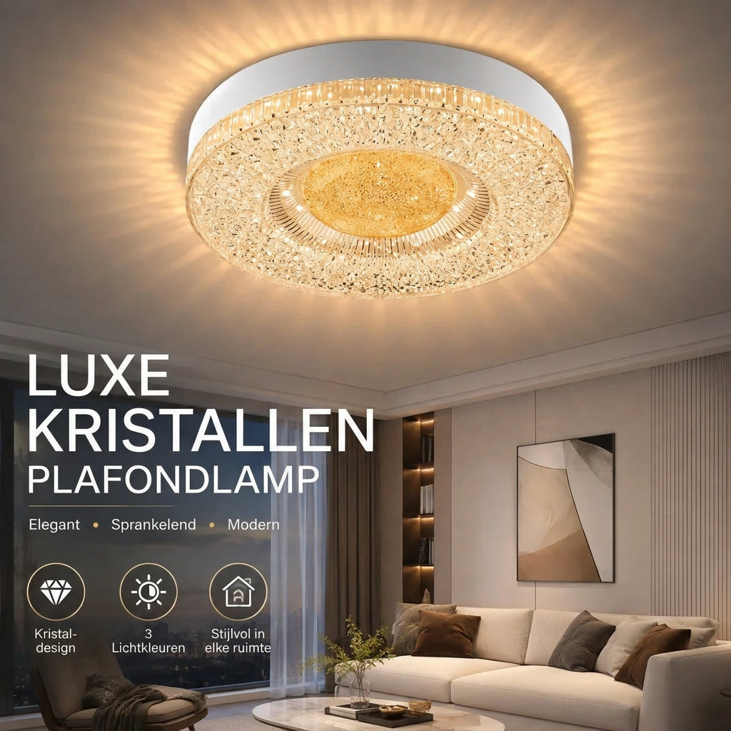 LED-plafondlamp met Kristal