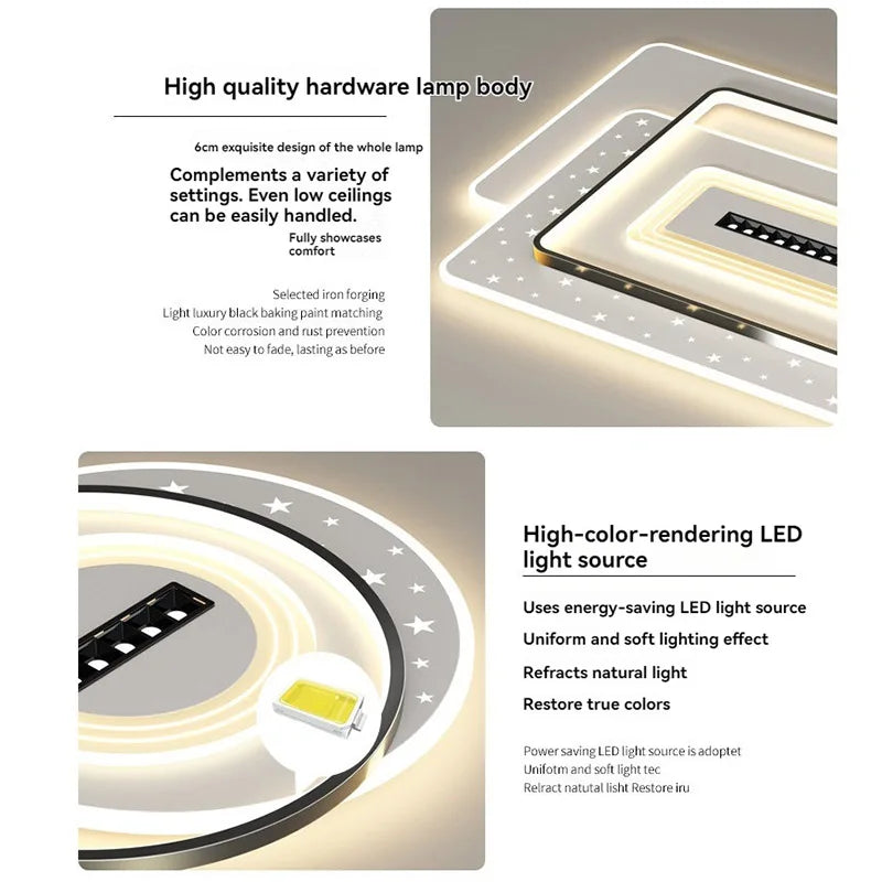 LED-plafondlamp met Spots en Afstandsbediening