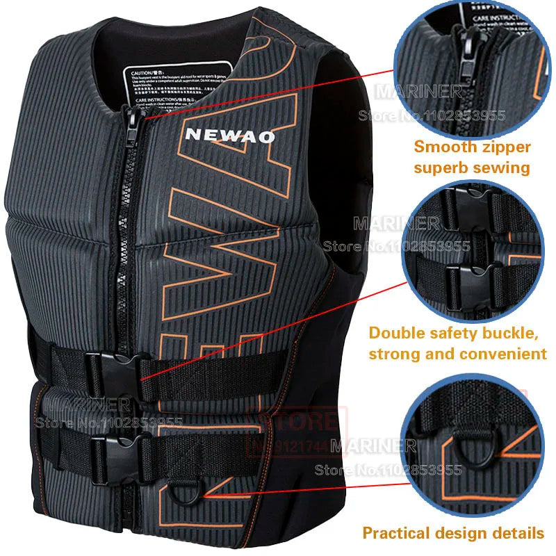 Neopreen Watersportvest met Rits en Gespen