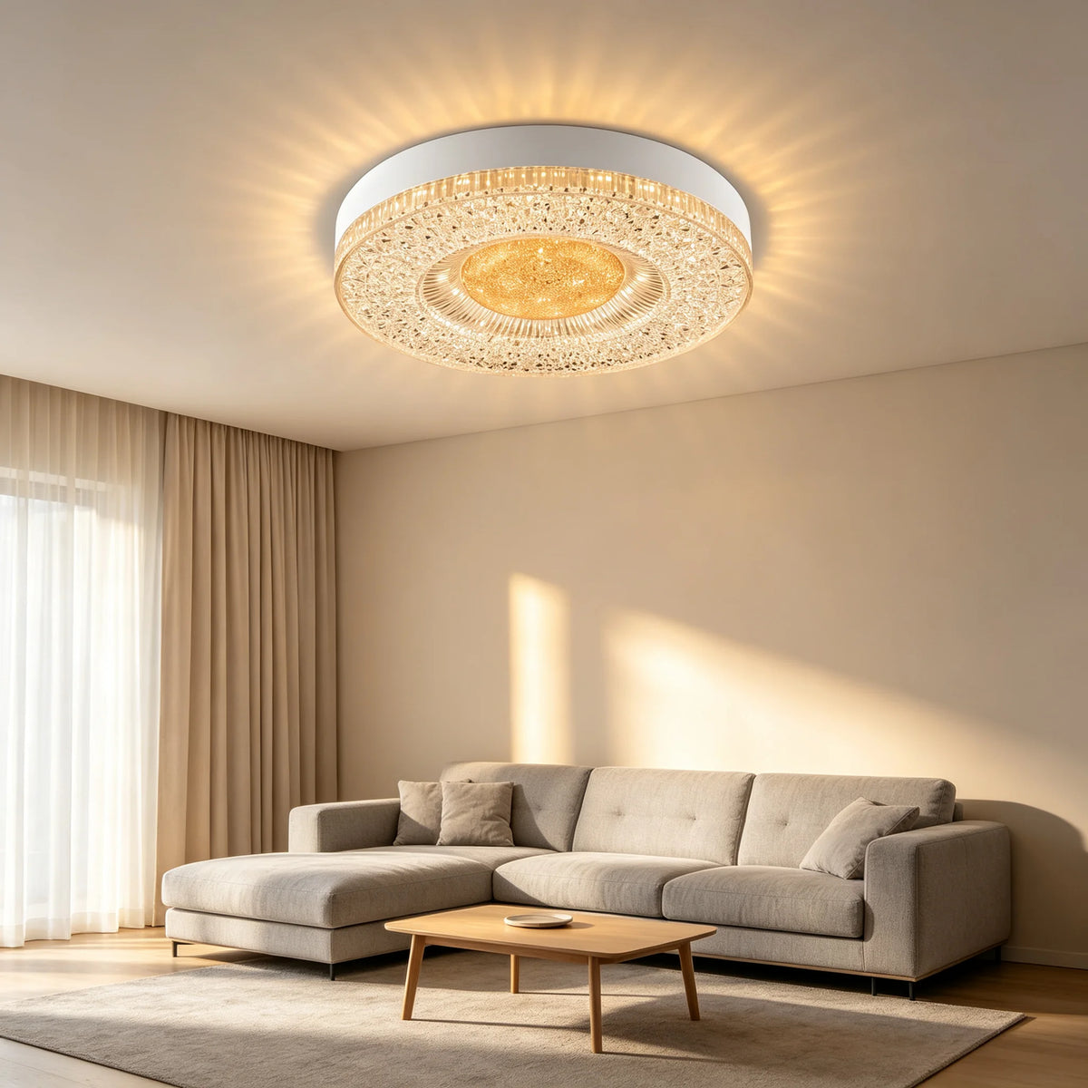 LED-plafondlamp met Kristal