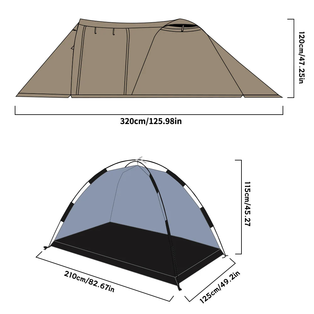 Waterdichte Hot Tent met Kachelopening