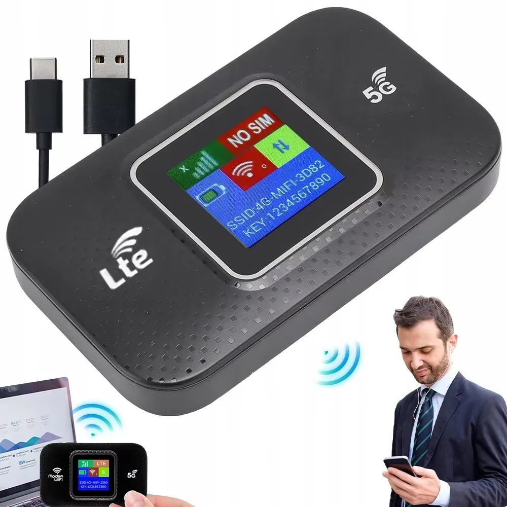 Draagbare 4G-wifirouter met Oplaadbare 3000mAh-batterij
