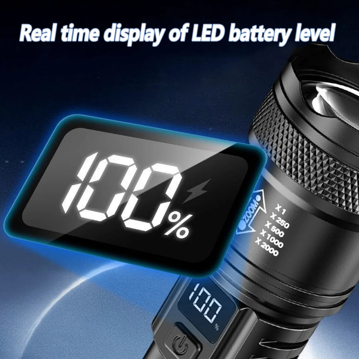 LED-zaklamp 2000LM