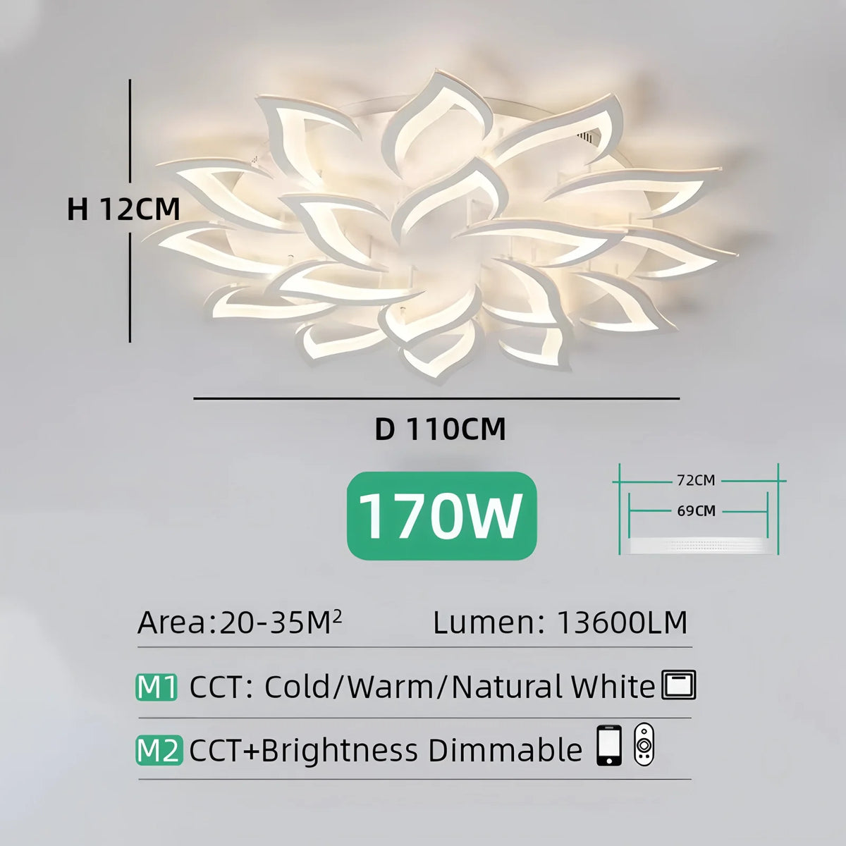 Plafondlamp – Bloemdesign