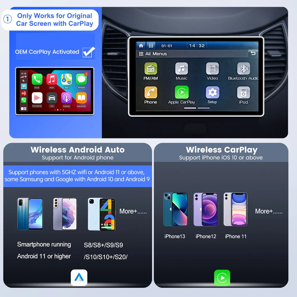 Carlinkit 4.0 Draadloze CarPlay & Android Auto Adapter