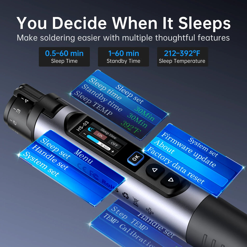 FNIRSI HS-03 Draadloze Soldeerbout – USB-C Oplaadbaar
