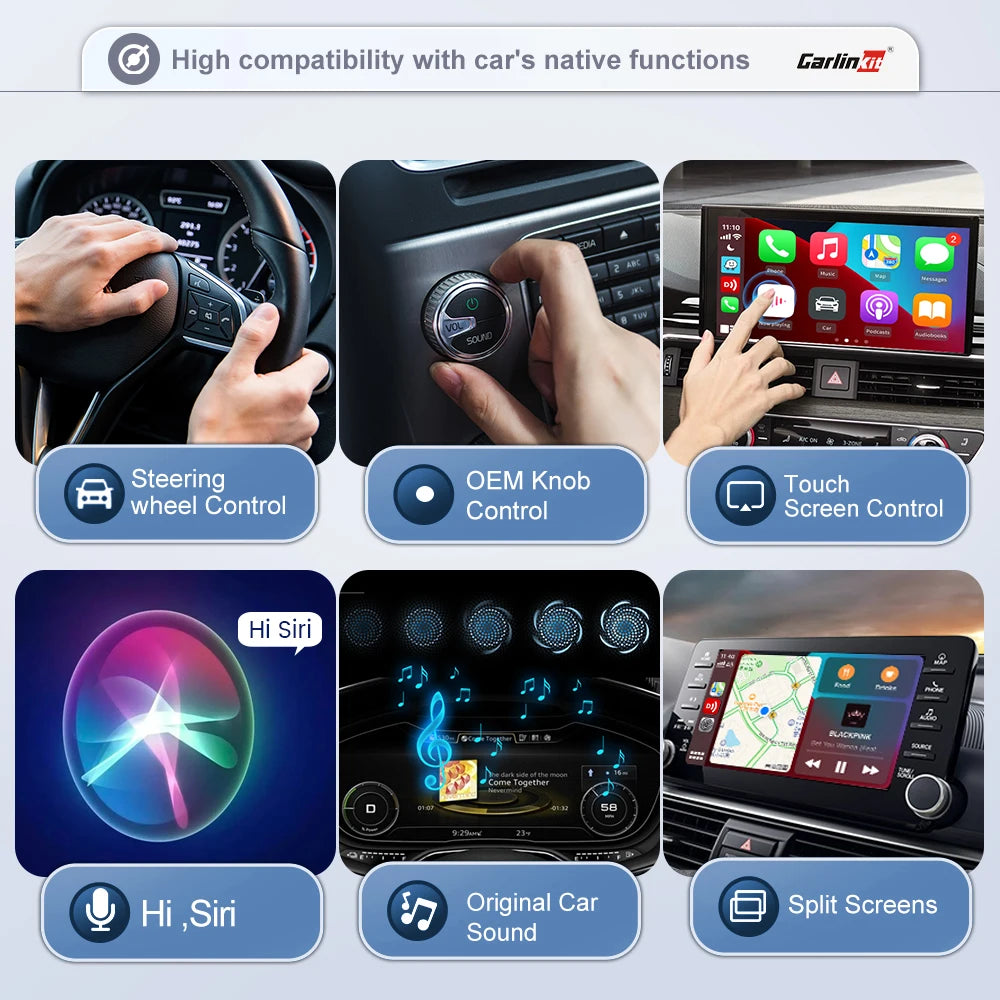Carlinkit 4.0 Draadloze CarPlay & Android Auto Adapter