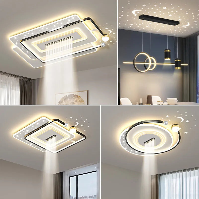 LED-plafondlamp met Spots en Afstandsbediening