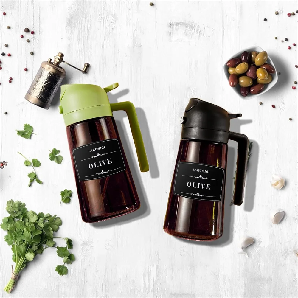 2-in-1 Glazen Oliedispenser & Oliespray