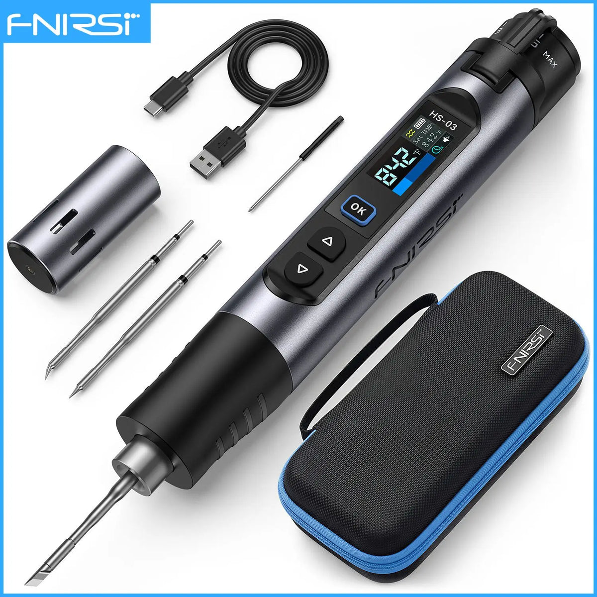FNIRSI HS-03 Draadloze Soldeerbout – USB-C Oplaadbaar