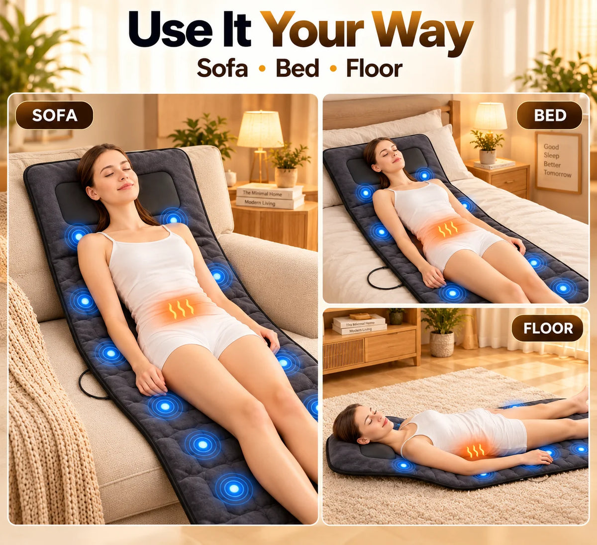 Verwarmde Full Body Massagemat
