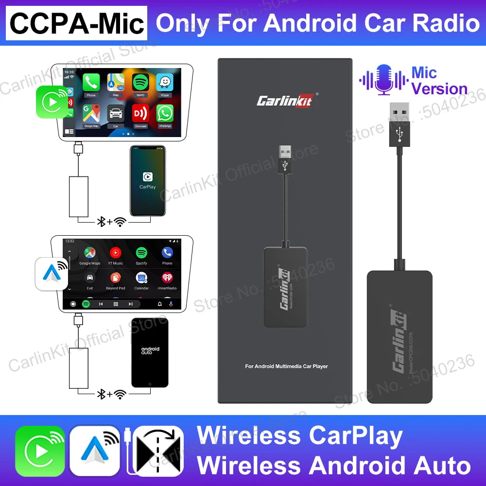 Draadloze CarPlay & Android Auto Adapter