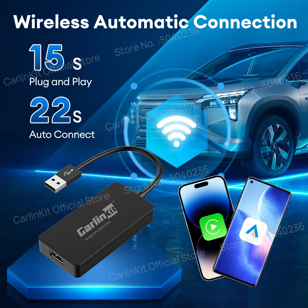 Draadloze CarPlay & Android Auto Adapter