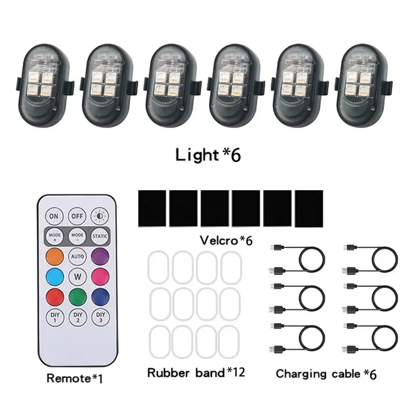 RGB LED Stroboscooplichten met Afstandsbediening