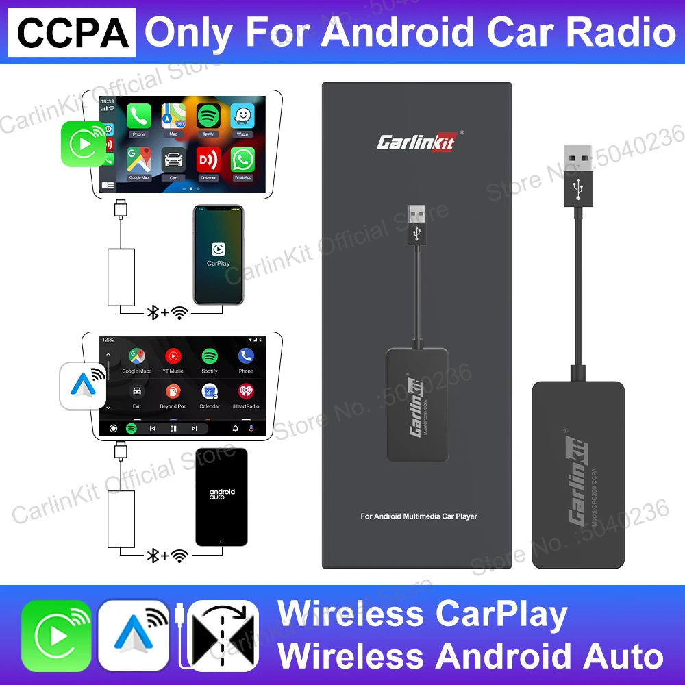 Draadloze CarPlay & Android Auto Adapter