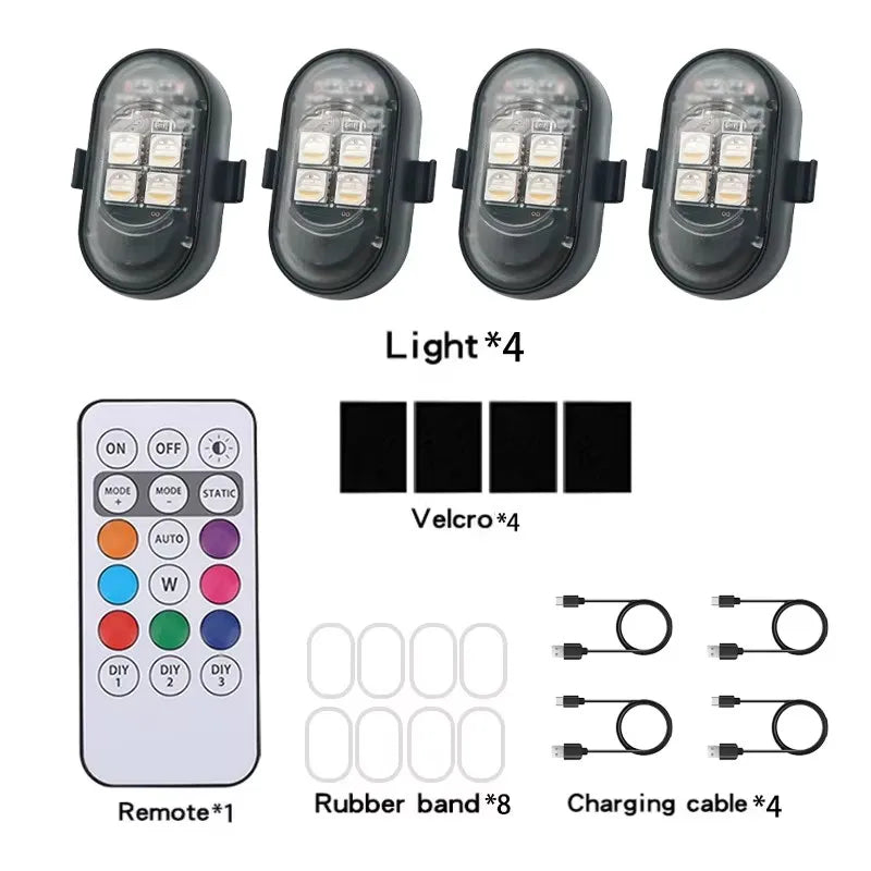 RGB LED Stroboscooplichten met Afstandsbediening