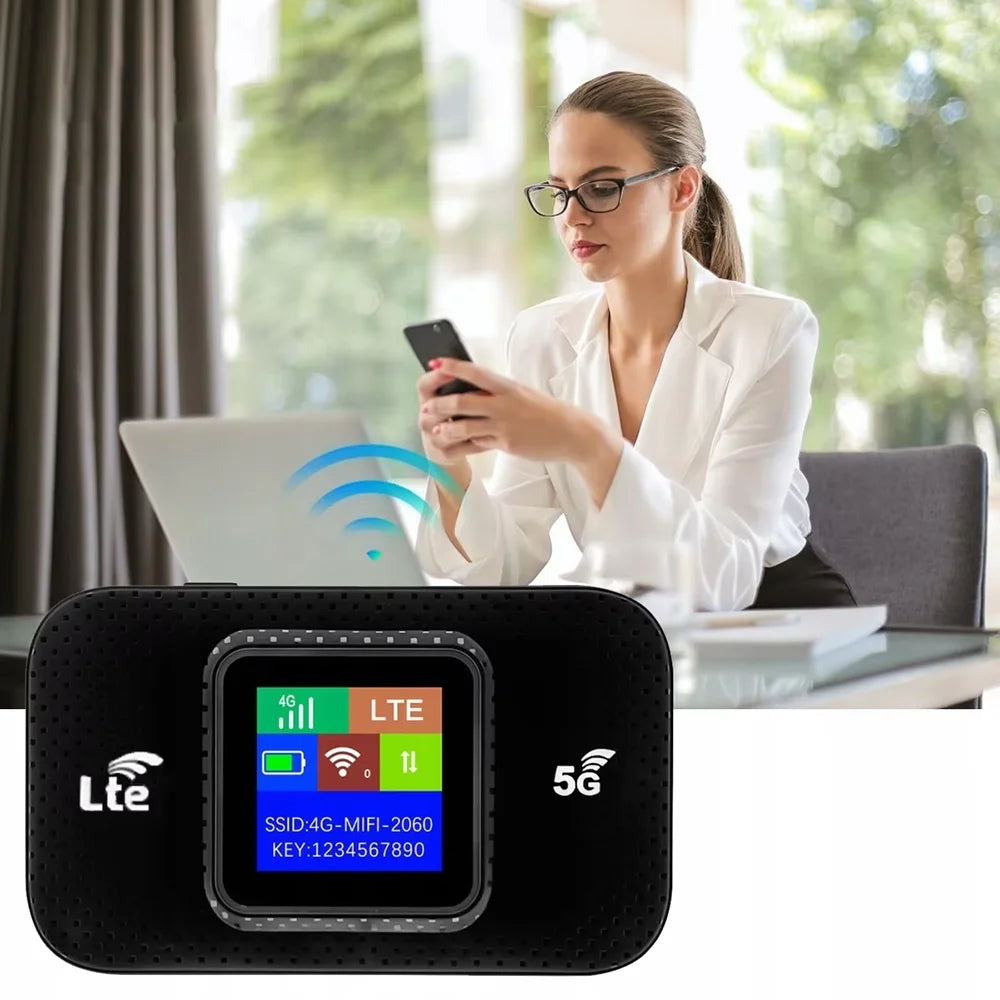 Draagbare 4G-wifirouter met Oplaadbare 3000mAh-batterij