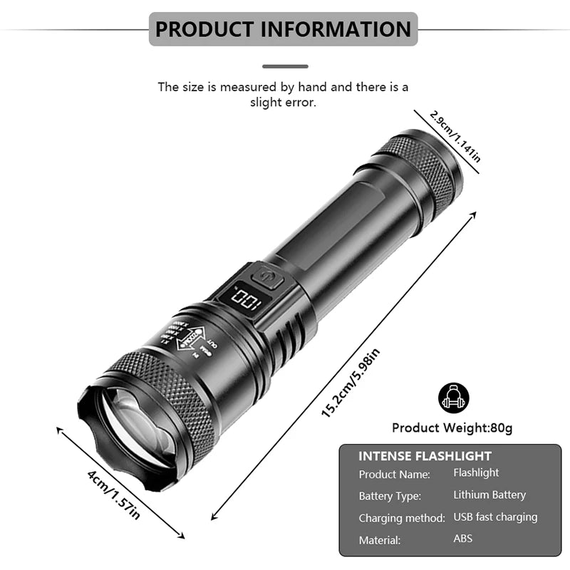 LED-zaklamp 2000LM