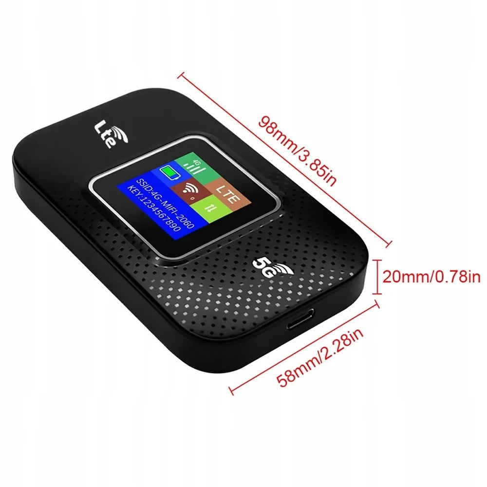 Draagbare 4G-wifirouter met Oplaadbare 3000mAh-batterij
