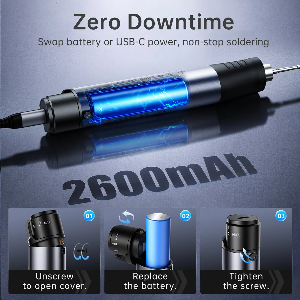 FNIRSI HS-03 Draadloze Soldeerbout – USB-C Oplaadbaar