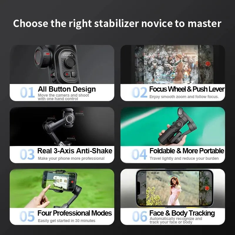 3-assige smartphone-gimbal