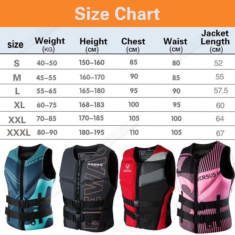 Neopreen Watersportvest met Rits en Gespen